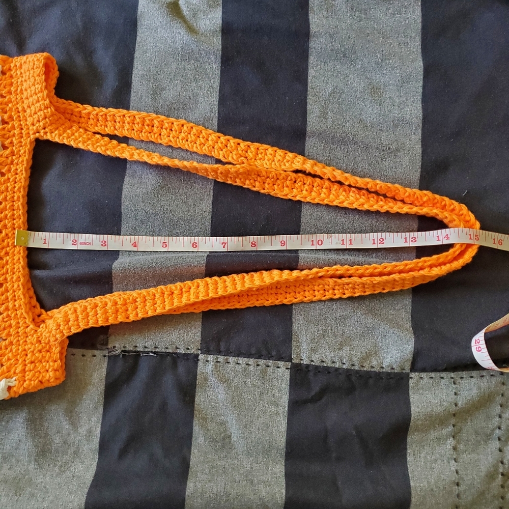 Crochet Knit Retro Tote Beach Bag Handmade - Picture 10 of 10